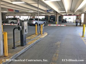 Double Lane Vehicle Access Loyola Parking Garage