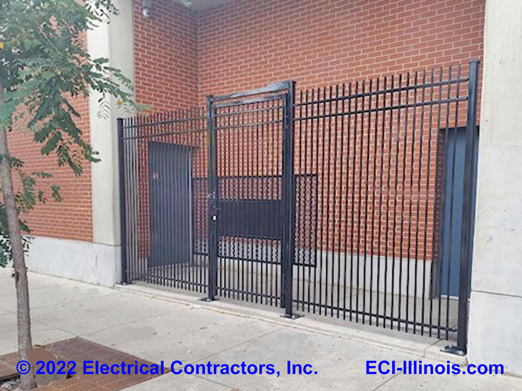 Ornamental Fencing and Pedestrian Exit Gate